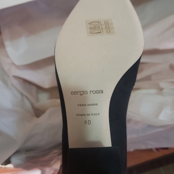 Sergio Rossi black Suede Knee high boots size US 10 EUR  40 - Picture 4 of 5